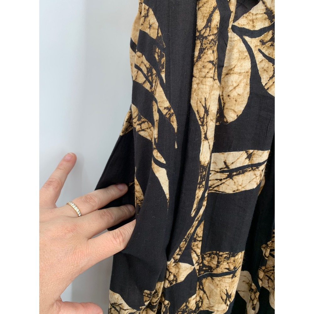 Maeve Anthropologie Dress Womens Medium Black Brown Floral Maxi Boho Summer - Picture 8 of 10